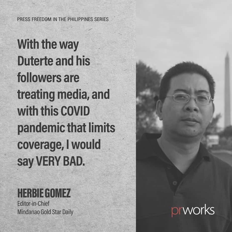 Herbie Gomez of Mindanao Gold Star Daily